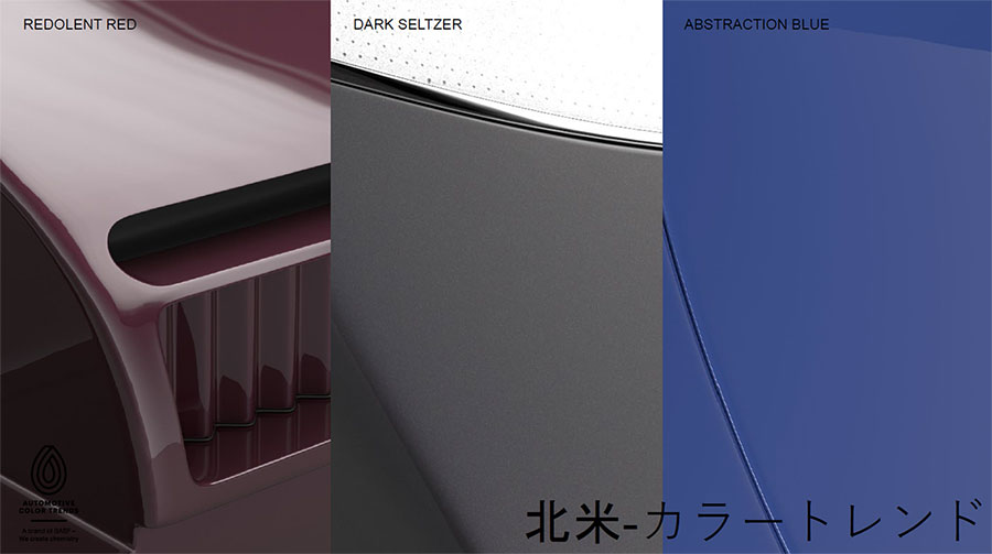 北米キーカラー3種（画像：BASF）。