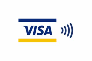 クレジットカードなどに付いている「Visaのタッチ決済」対応のマーク（画像：南海電鉄）。
