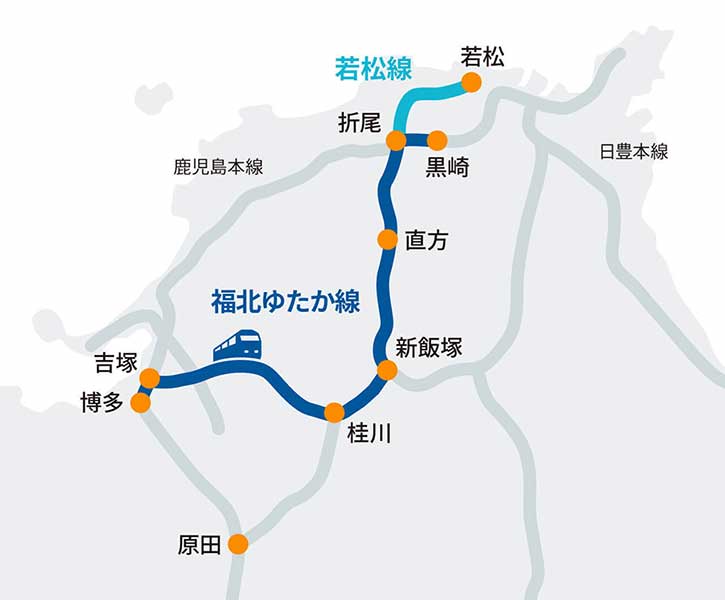 対象路線（画像：JR九州）。