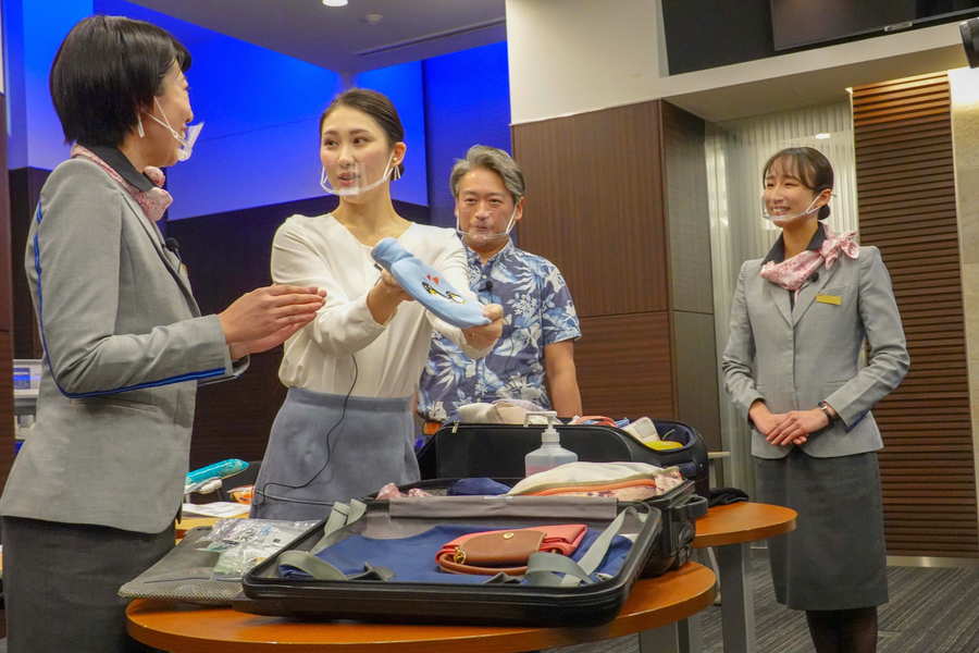 ANA「CAオンライン座談会」の様子（2021年1月22日、編集部撮影）。