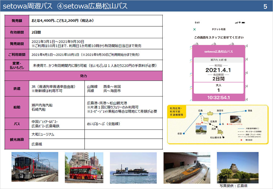 「setowa広島松山パス」の概要（画像：JR西日本）。