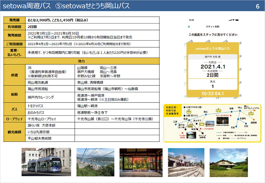 「setowaせとうち岡山パス」の概要（画像：JR西日本）。