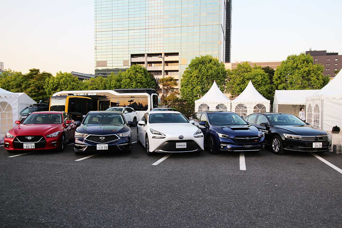 参加社の車両(2021年4月20日、Merkmal編集部撮影)。