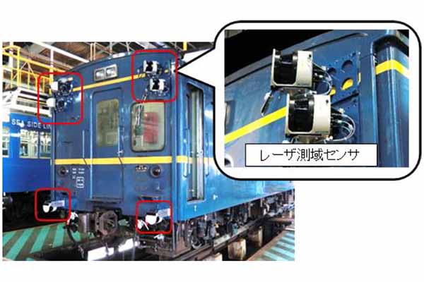 建築限界支障判定装置(画像:鉄道総合技術研究所)。