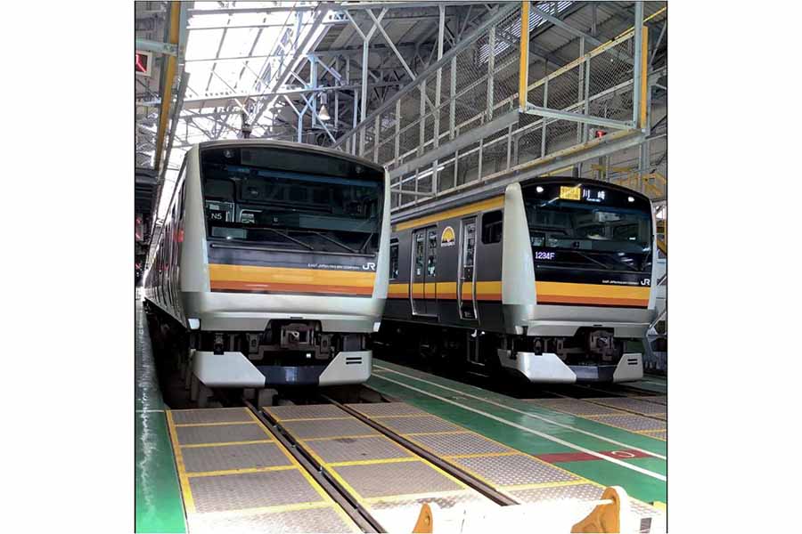 車両基地撮影会のイメージ（画像：JR東日本スタートアップ）。