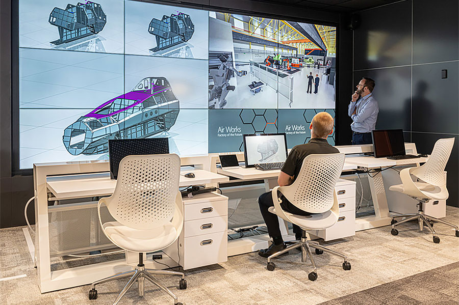 BAEシステムズが新戦闘機「テンペスト」の製造のために創設した次世代ファクトリー。同社は防衛装備品の開発・製造のDX化を推進しており、この分野での協力も期待できる（画像：BAEシステムズ）。