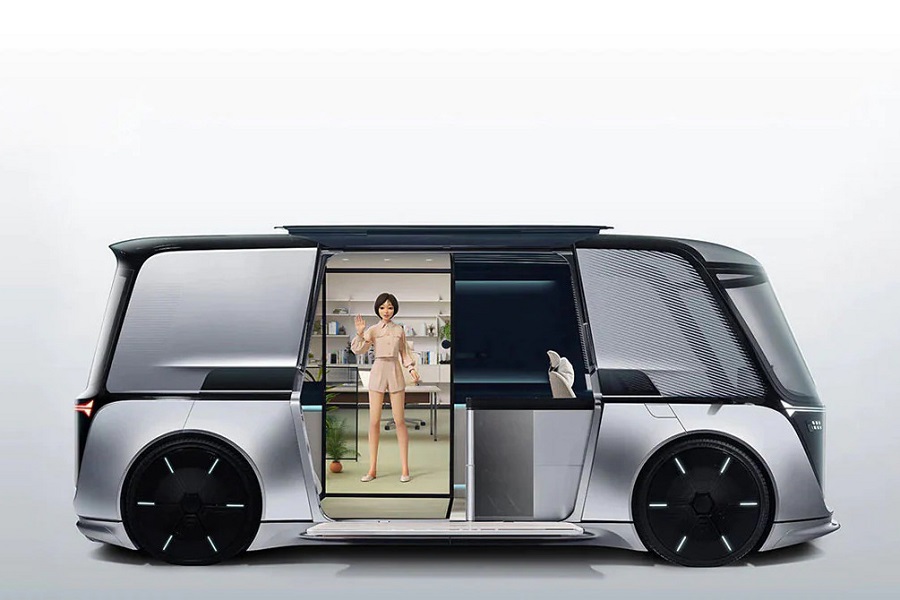 このたび公開された自動運転車のコンセプトモデル「LGオムニポッド」（画像：LG電子）。