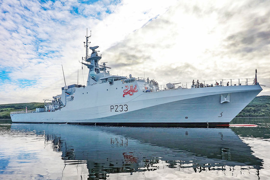 イギリス海軍の哨戒艦「Tamar」（画像：イギリス海軍）。