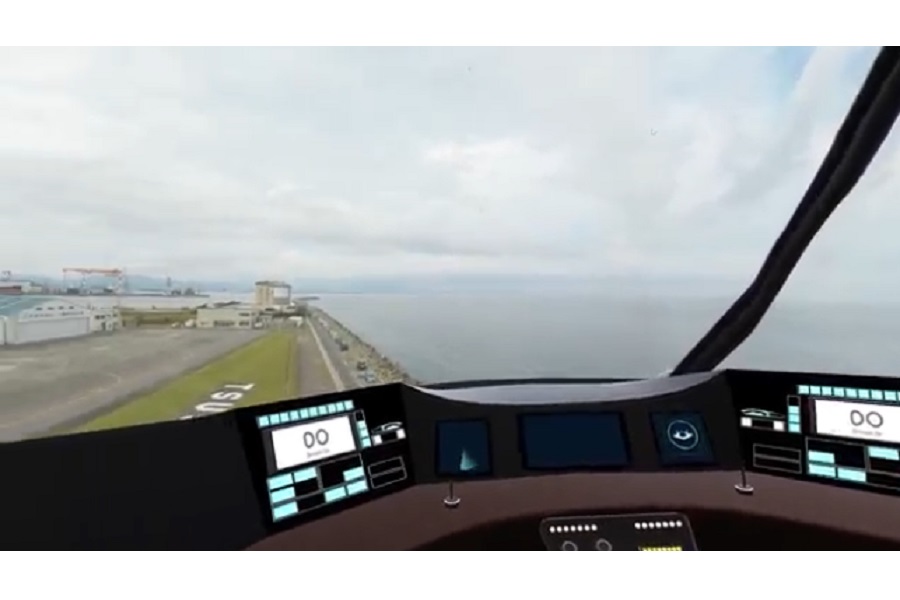 「空飛ぶクルマ」搭乗中イメージ（画像：（C）Dream On、Deloitte Tohmatsu Group、三菱地所）。