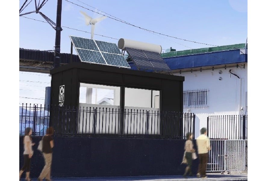 陸上養殖システムの設置イメージ図（画像：JR東日本スタートアップ）。