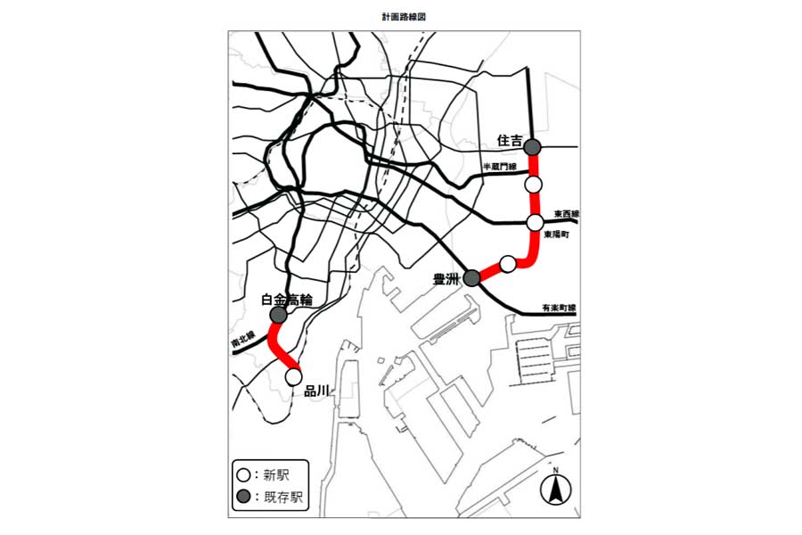 延伸の計画路線図（画像：東京メトロ）