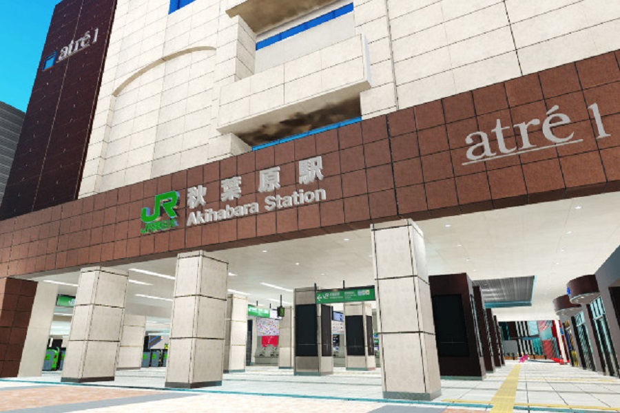 バーチャル空間「Virtual AKIBA World」の「バーチャル秋葉原駅」（画像：JR東）