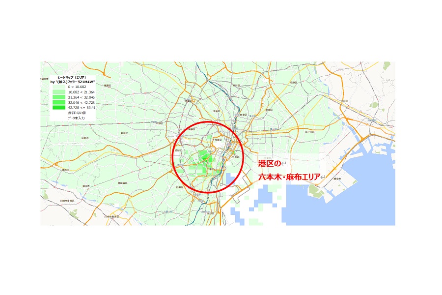 「フェラーリ」の登録が多いエリア（画像：技研商事インターナショナル）