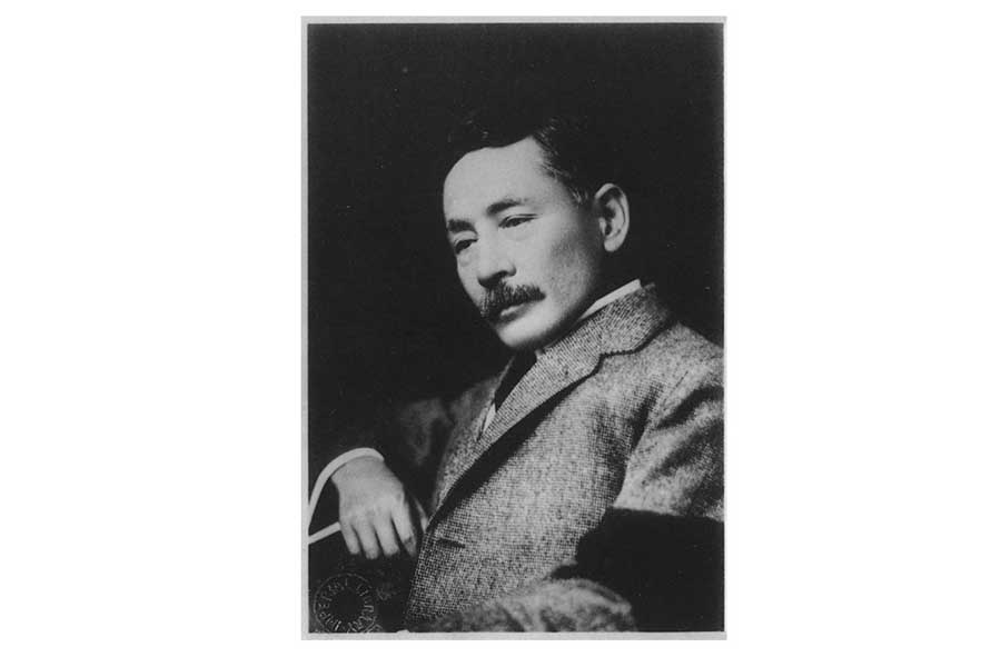 夏目漱石。「近代日本人の肖像」より（画像：国立国会図書館）