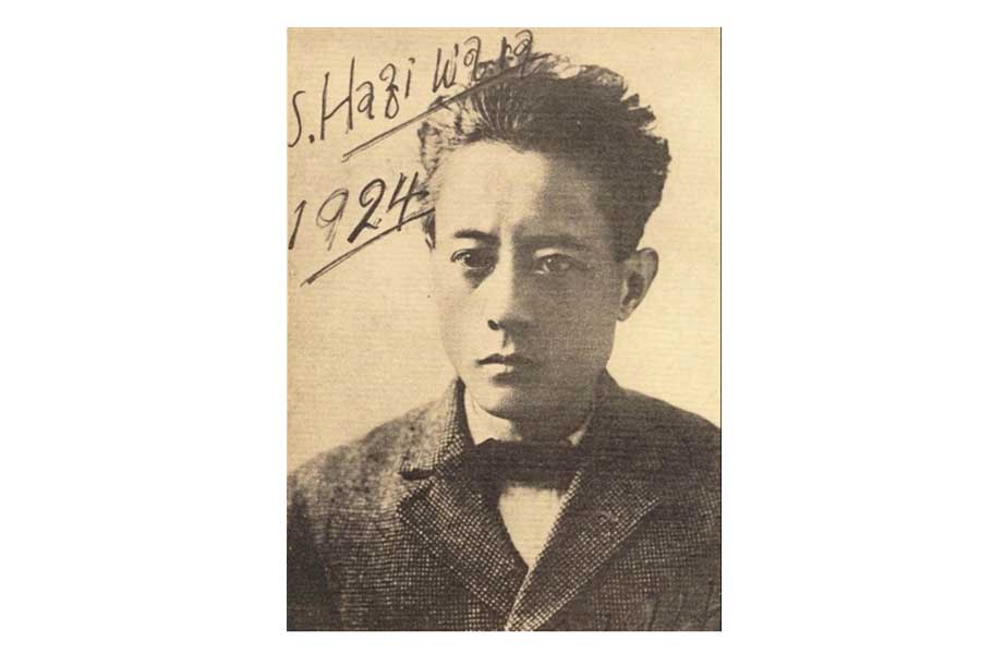 萩原朔太郎。「近代日本人の肖像」より（画像：国立国会図書館）