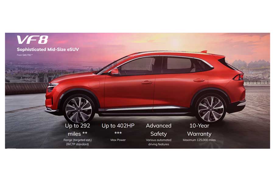 ビンファストの新型電動SUV「VF8」（画像：VinFast）