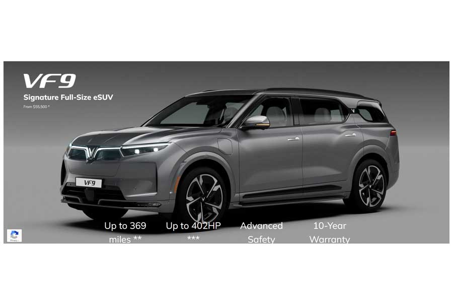 ビンファストの新型電動SUV「VF9」（画像：VinFast）