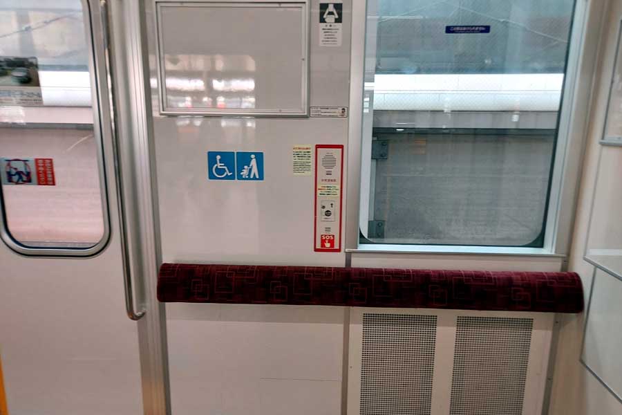 車いす用のスペース（画像：増田剛己）