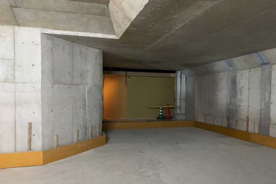 博多駅の区間。土木工事の進行状況。地下駅舎部：はかた駅前通り地下通路接続部（画像：福岡市交通局）