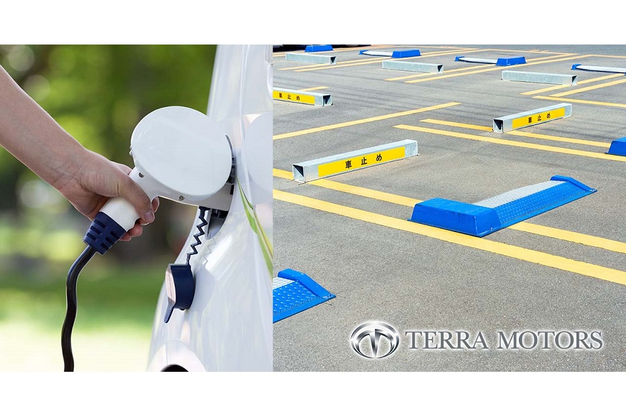 EV充電インフラを無料提供するテラモーターズ（画像：Terra Motors）