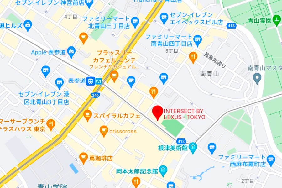 東京都港区南青山の「INTERSECT BY LEXUS-TOKYO」（画像：（C）Google）
