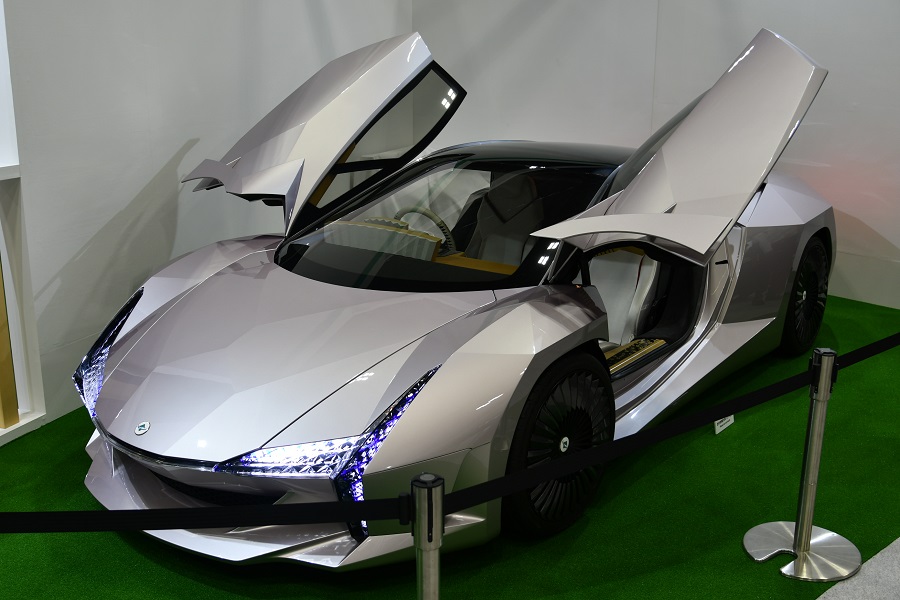 「人とくるまのテクノロジー展2022 NAGOYA」での展示（画像：Merkmal編集部）