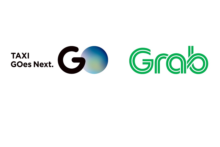 連携を発表した「GO」と「Grab」（画像：Mobility Technologies）