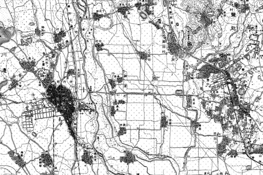 1930年頃の伊丹空港の周辺の地図（画像：国土地理院）