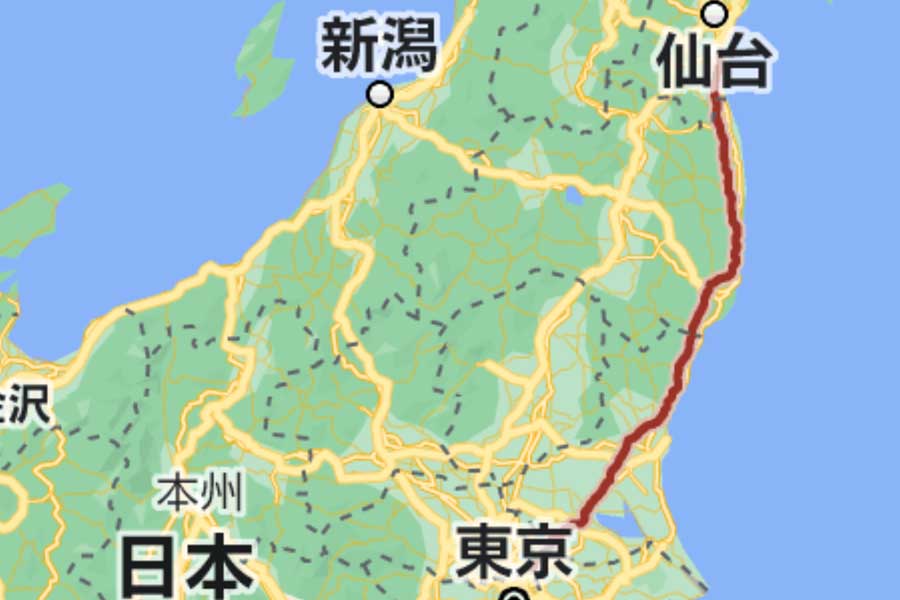 常磐自動車道（画像：(C)Google）