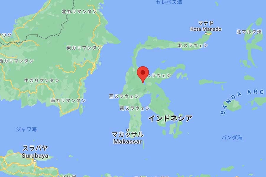 スラウェシ島（画像：(C)Google）