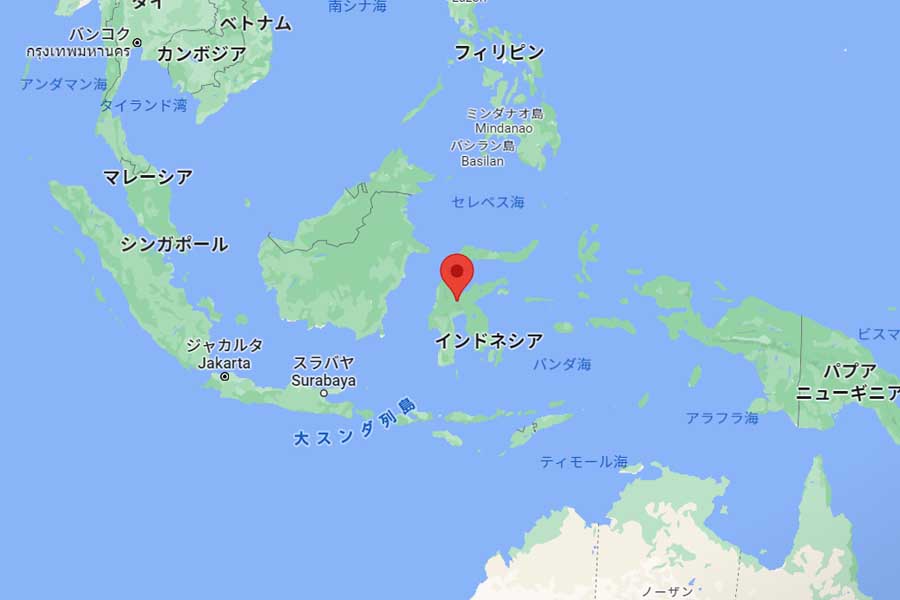 スラウェシ島（画像：(C)Google）