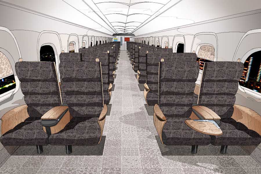 西九州新幹線の内部（画像：JR九州）