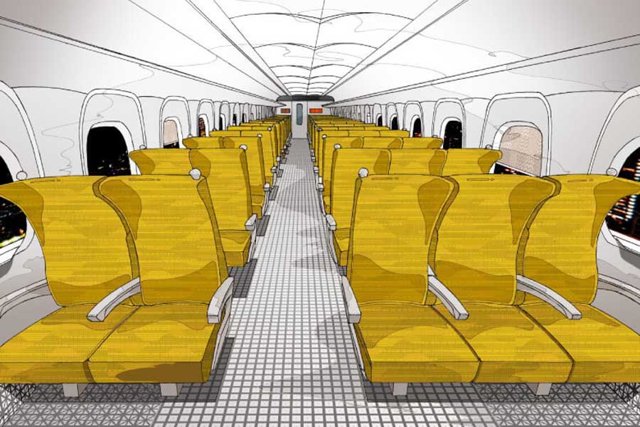 西九州新幹線の内部（画像：JR九州）