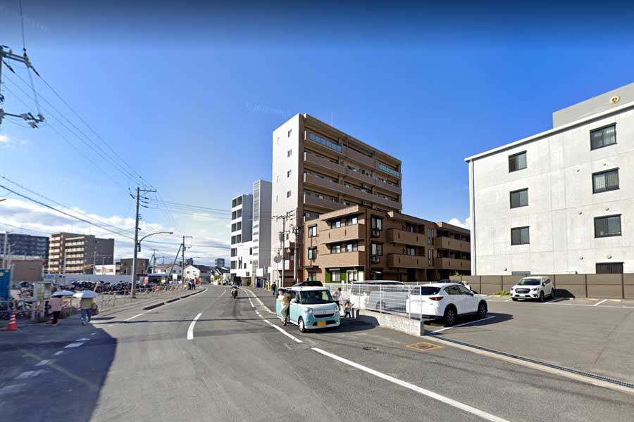 広島県府中町にある向洋駅前の風景（画像：(C)Google）