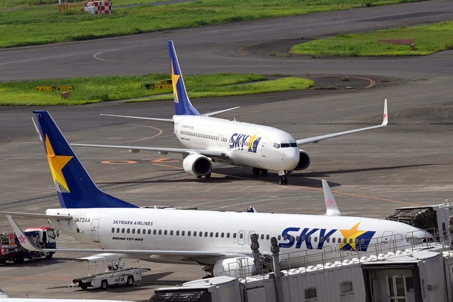 羽田空港に駐機するスカイマーク(画像:シカマアキ)