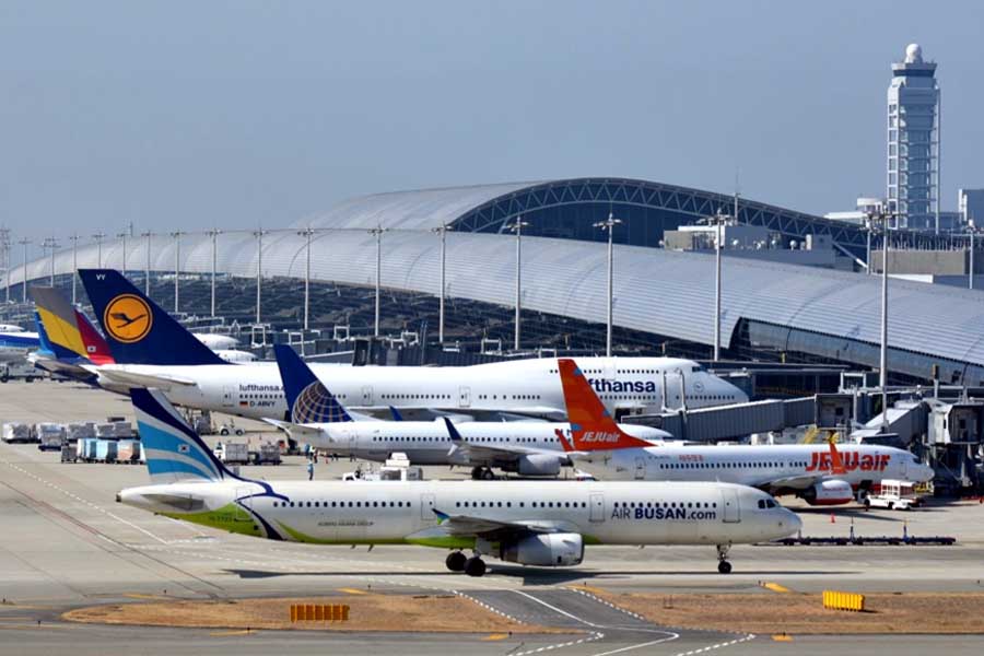 日韓路線が最も多かった時期の関西空港。2017年6月撮影（画像：シカマアキ）