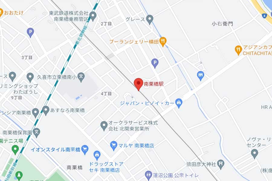 南栗橋駅（画像：(C)Google）