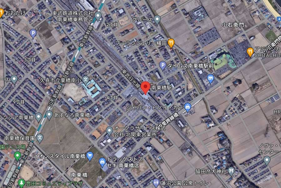 南栗橋駅（画像：(C)Google）