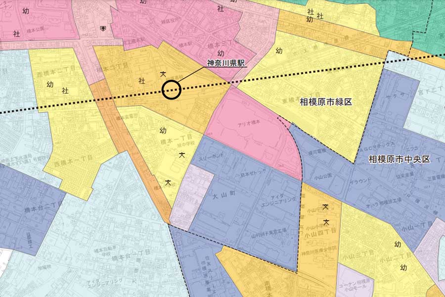 リニア中央新幹線の神奈川県駅の建設予定地（画像：相模原市）