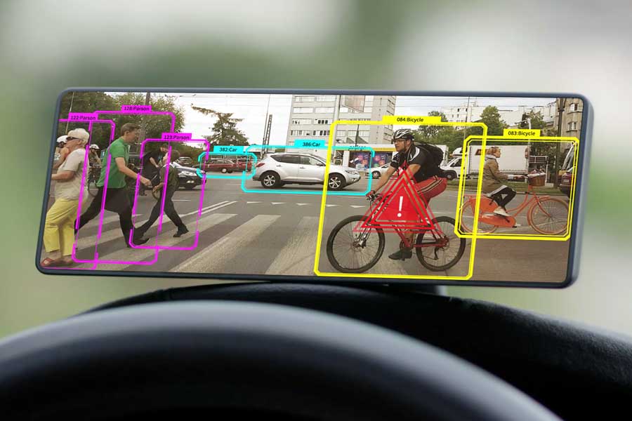 Pyrenee Drive （開発中） 物体認識の際の画面イメージ（画像：Pyrenee）