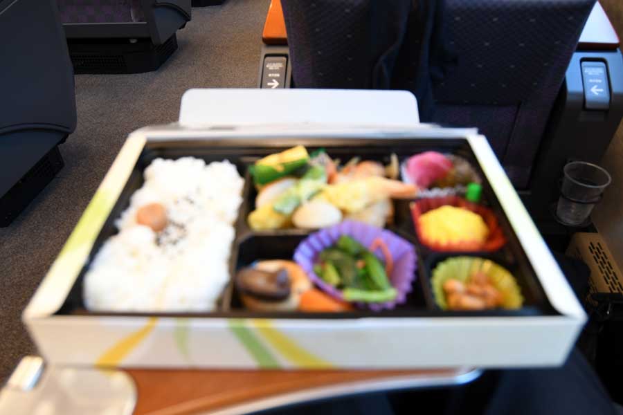 ツアー参加者全員に配られた幕の内弁当（画像：堀内重人）