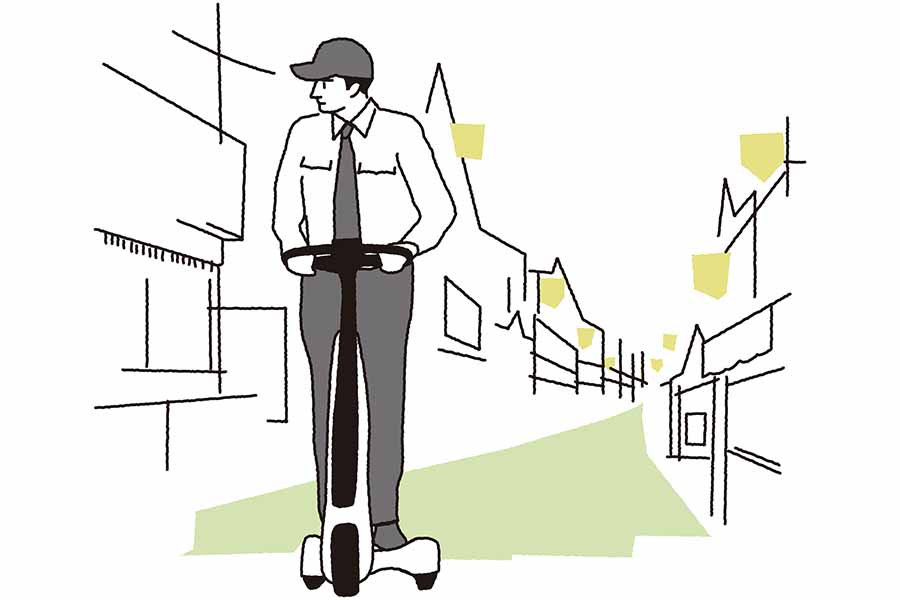 トヨタの立ち乗り電動三輪車「C+walk T」（画像：トヨタ）。