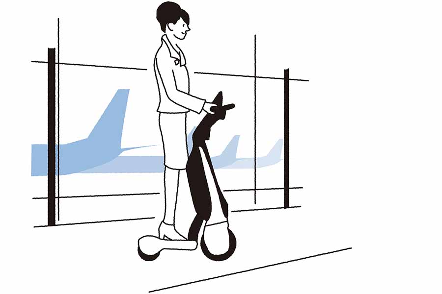 トヨタの立ち乗り電動三輪車「C+walk T」（画像：トヨタ）。