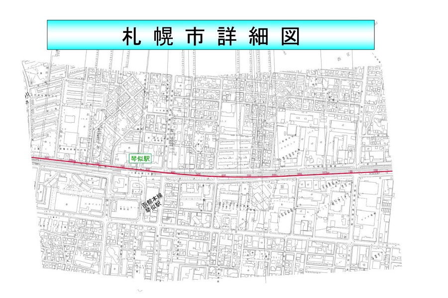 北海道新幹線の札幌市内詳細図（画像：札幌市）