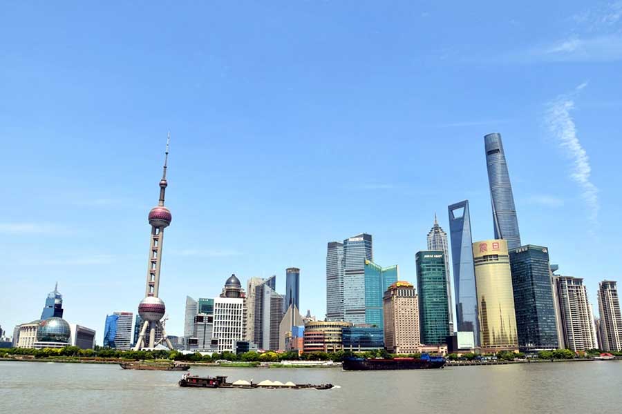 新型コロナ以前の中国・上海中心部（画像：シカマアキ）