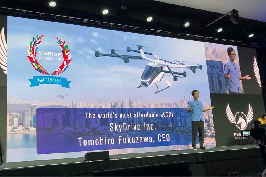スタートアップワールドカップ世界大会では準優勝した「SkyDrive」（画像：ペガサス・テック・ベンチャーズ・ジャパン）