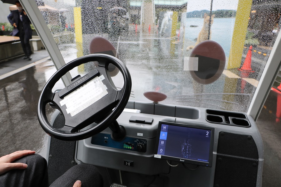 自動運転システムの試乗会の様子（画像：渡辺たかとし）