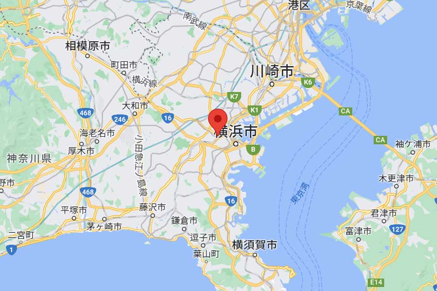 事故現場となった横浜市西区浅間町5丁目（画像：日野百草）