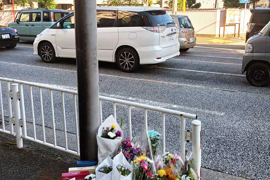 事故現場となった横浜市西区浅間町5丁目の様子（画像：日野百草）