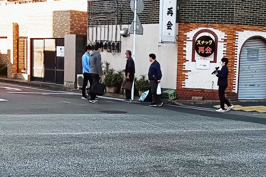 事故現場となった横浜市西区浅間町5丁目の様子（画像：日野百草）